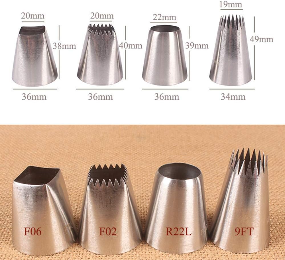 Piping Tips For Cake Decorating, Stainless Steel Icing Piping Nozzles For Pastry Fondant Decorating Tools (C)