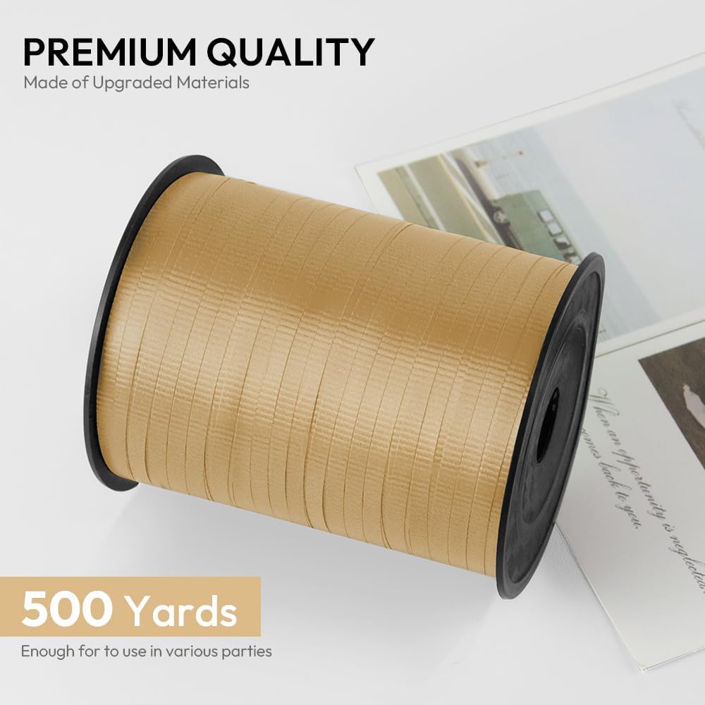 KMER LIFE White Crimped Curling Ribbon, 1/5" Wide x 500 Yards Christmas Curling Ribbons for Gift Wrapping, Party Decoration, Balloon String, Crafting, Balloon Ribbons for Florist Flower (1 Roll)
