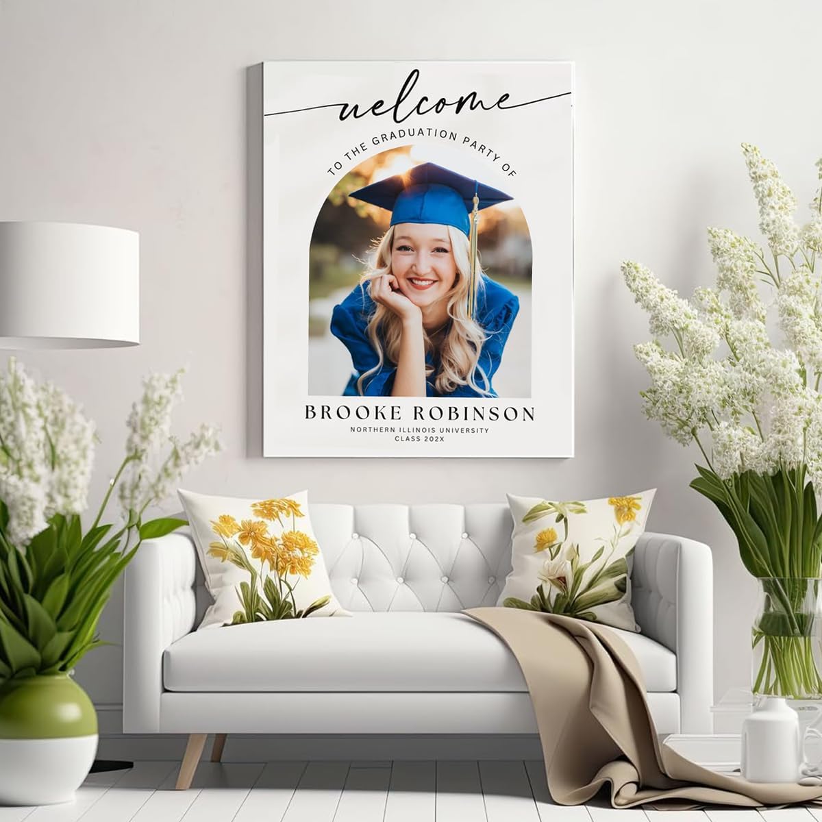 Graduation Party Welcome Sign, Photo Graduation Poster, Graduation Decorations, Grad Party Sign, Grad Welcome Sign, Graduation gift for best friend, Graduation gift for daughter, sister, brother - 1