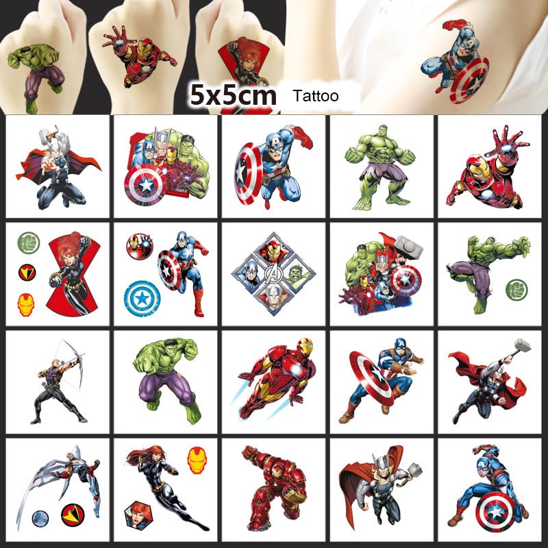 20 Sheets Cute Pokemon Temporary Tattoos for Adult, Cool Cartoon Decoration Sticker Gifts for Teen Activity Prizes Carnival Christmas Rewards