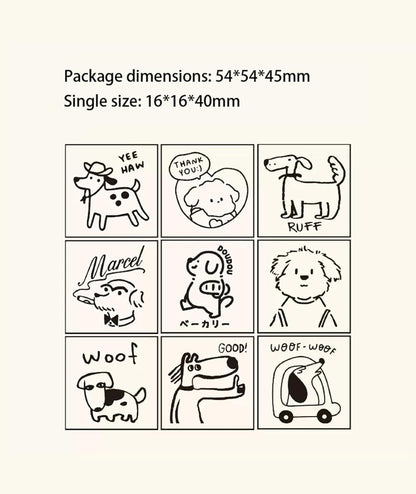 25pcs Mood Expression Wooden Rubber Stamps Kit, Cute Small Emoticon Theme Stamps for Decorative Diary Planner DIY Craft Scrapbook Card Making Letters Journal