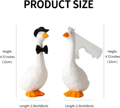 Fun Wedding Cake Toppers Unique Goose Cake Toppers, Couples wedding cake Decorations, Cool and Fun Wedding Cake Topper，Bride and Groom Engagement Anniversary