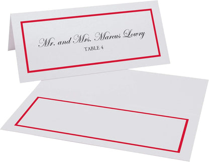 Single Line Border Printable Place Cards, Gold (Choose Color), Set of 60 (10 Sheets), Laser & Inkjet Printers - Wedding, Party, Dinner, and Special Events - Made in the USA