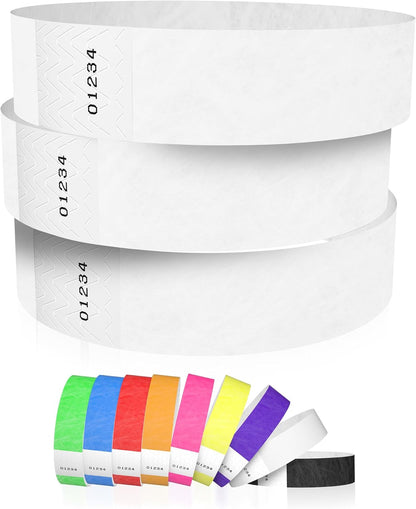 600 WristCo Neon Green Tyvek Wristbands for Events - Tamper-Proof Design & Fluorescent Color Prevent Reuse Premium-Grade Bracelets for Hospital & Medical ID, Party & VIP Identification