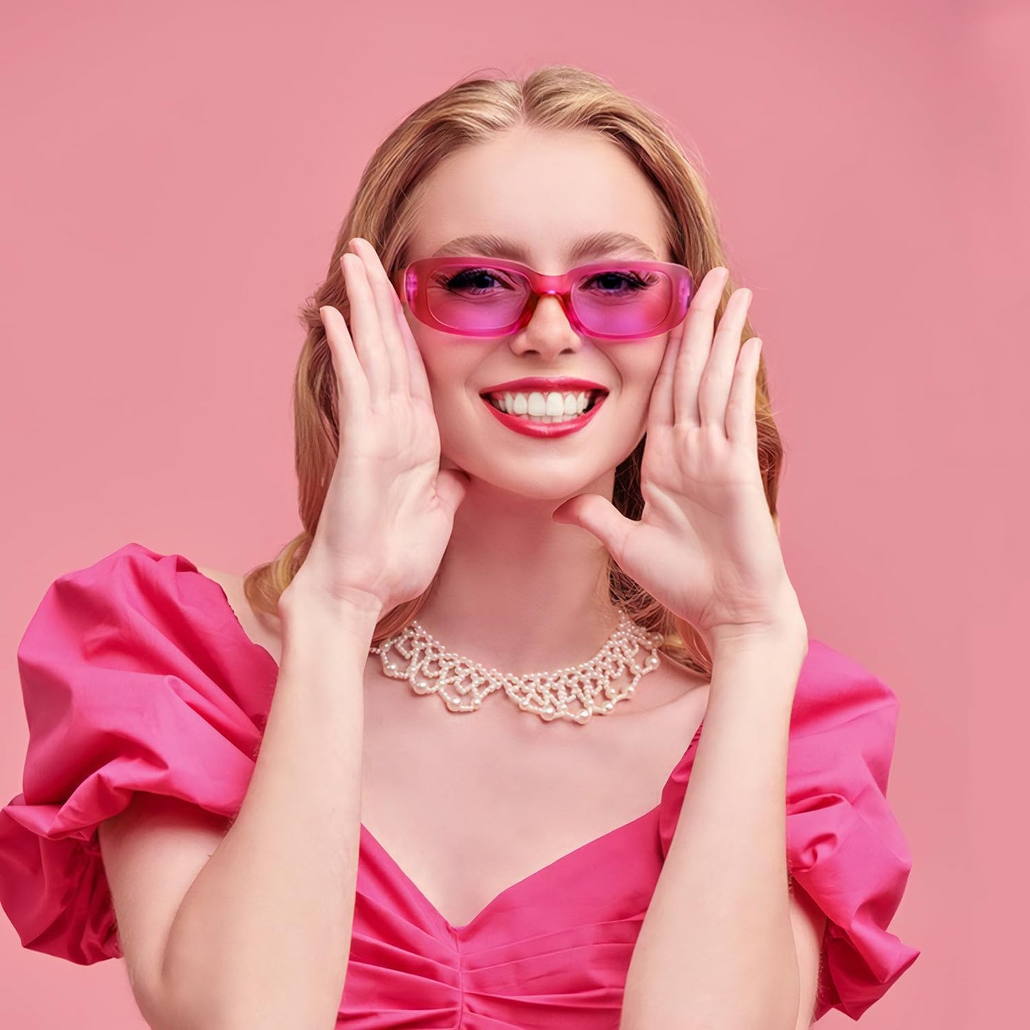 Pibupibu 40 Pack Rectangle Sunglasses Bulk 90s Retro Cool Party Sunglasses for Women Men Fun Glasses Set