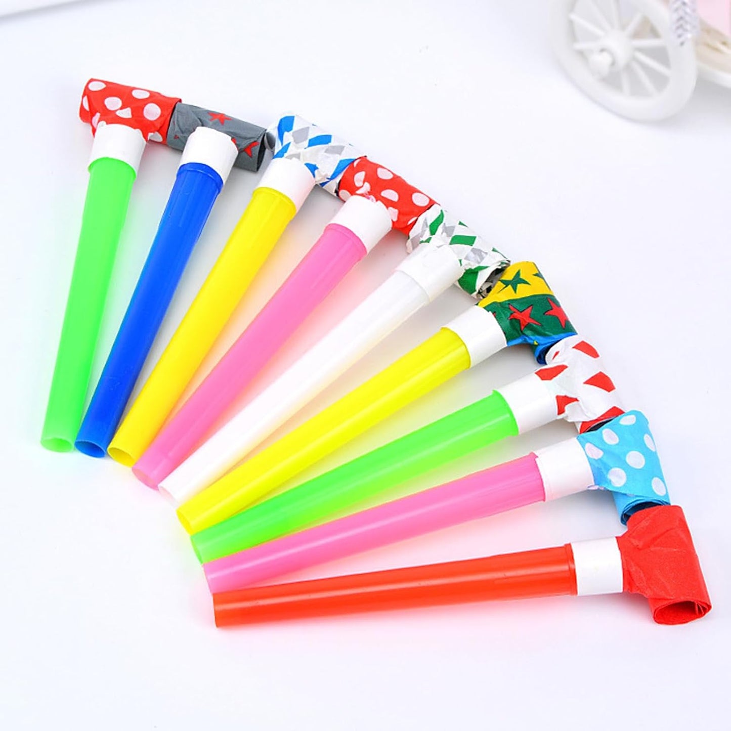 24 Pcs Party Blowers for Kids and Adults, Glitter Party Noise Makers and Tassels Blowout Set, Noise Makers Party Favors, Birthday Party Horns, Party Blowers Noisemakers