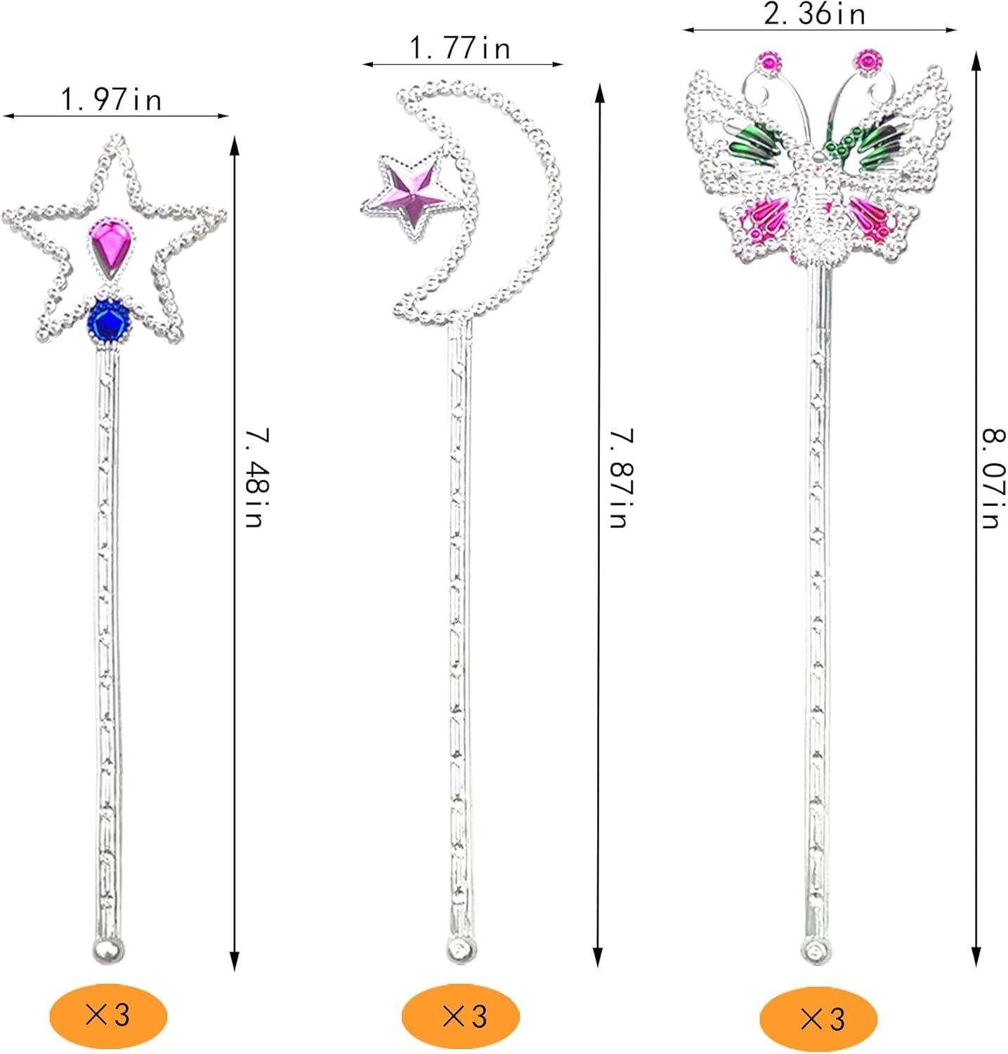 Fairy Magic Dress-Up Wand Set Princess Wand Girl Dress-Up Game Costume Cosplay