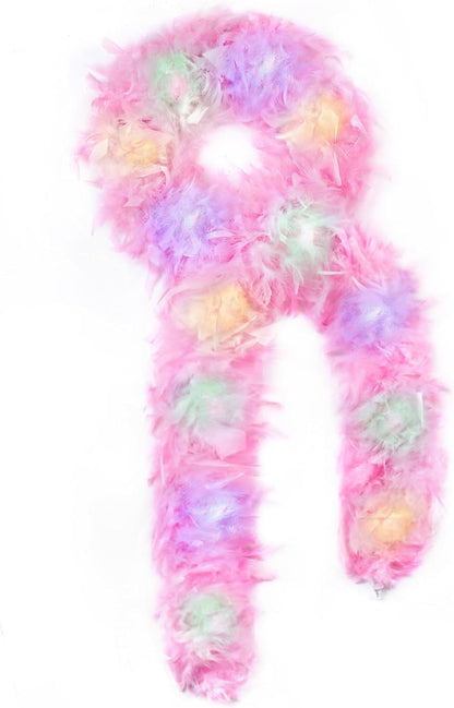 SOGUGOM Red 35g Feather Boas - 2 Yards Boa Feathers for Party, Wedding, Centerpieces, Concert, Costume and Christmas Tree(Red)