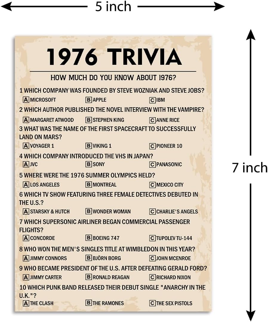 QUPT 40th Birthday Party Games, Movies in 1986 Games, Birthday Party Supplies for Adults, Fun 1986s Party Game，Pack of 30 Cards