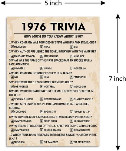 QUPT 40th Birthday Party Games, Movies in 1986 Games, Birthday Party Supplies for Adults, Fun 1986s Party Game，Pack of 30 Cards