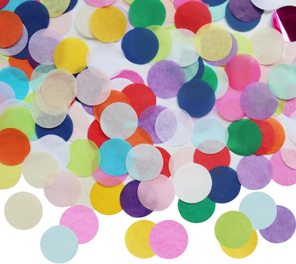 10000 Pieces 1 Inch Round Tissue Paper Confetti, 3.5 oz Multicolor Round Tissue Confetti, for Weddings, Anniversaries, Arts Craft DIY Scrapbooking