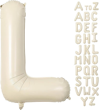 Cream Letter A Balloons,40 Inch Balloons Letter A Mylar Helium Large A Balloon for Birthday Party Anniversary Decorations