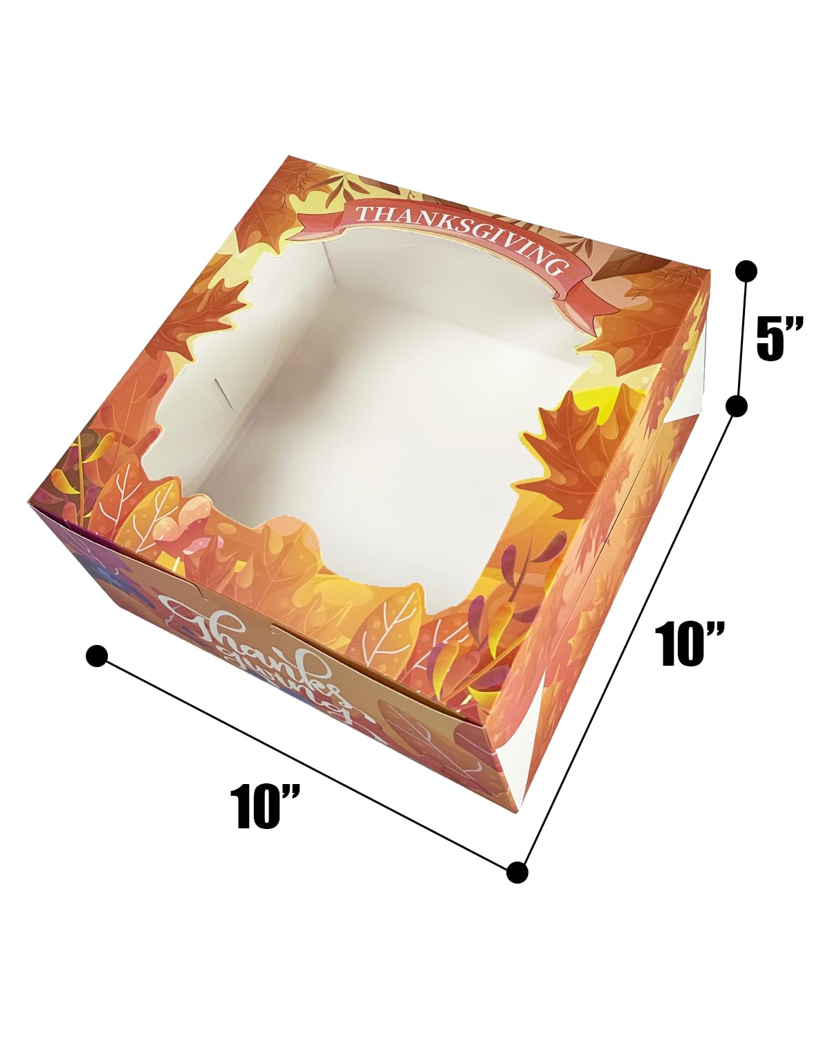 qiqee 10x10x5 Cake Box, 4 Sets Pink Cake Box with Window ＆ 4 Sets 10" Pink Cake Round Boards, 10inch Cake Containers