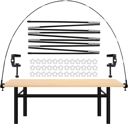 12ft Adjustable Balloon Arch Stand Kit for Different Table Sizes Party Backdrop Decoration Tool,High Strength Glass Fiber Pole for DIY Party Wedding Birthday Baby Shower Kids Decorations