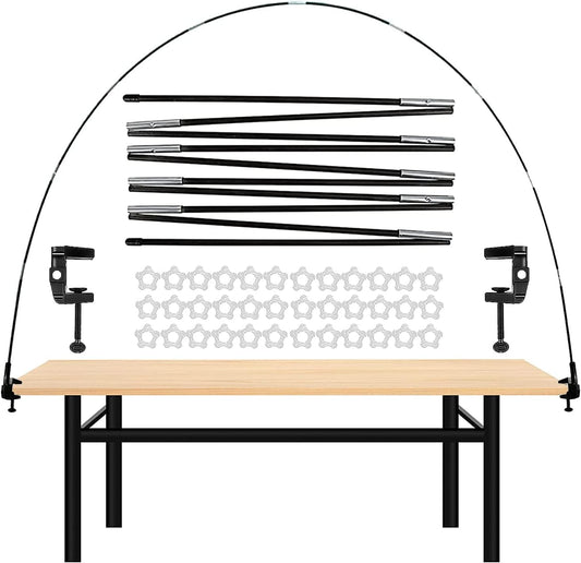 12ft Adjustable Balloon Arch Stand Kit for Different Table Sizes Party Backdrop Decoration Tool,High Strength Glass Fiber Pole for DIY Party Wedding Birthday Baby Shower Kids Decorations