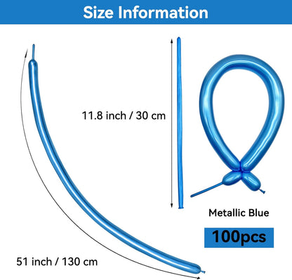 260 Balloons Clear, Thickening Long Balloons for Tying Arch, Twisting Latex Animals Magic Modeling Skinny Birthday Balloon for Kid‘s Party Wedding Decoartion Supply 100pcs