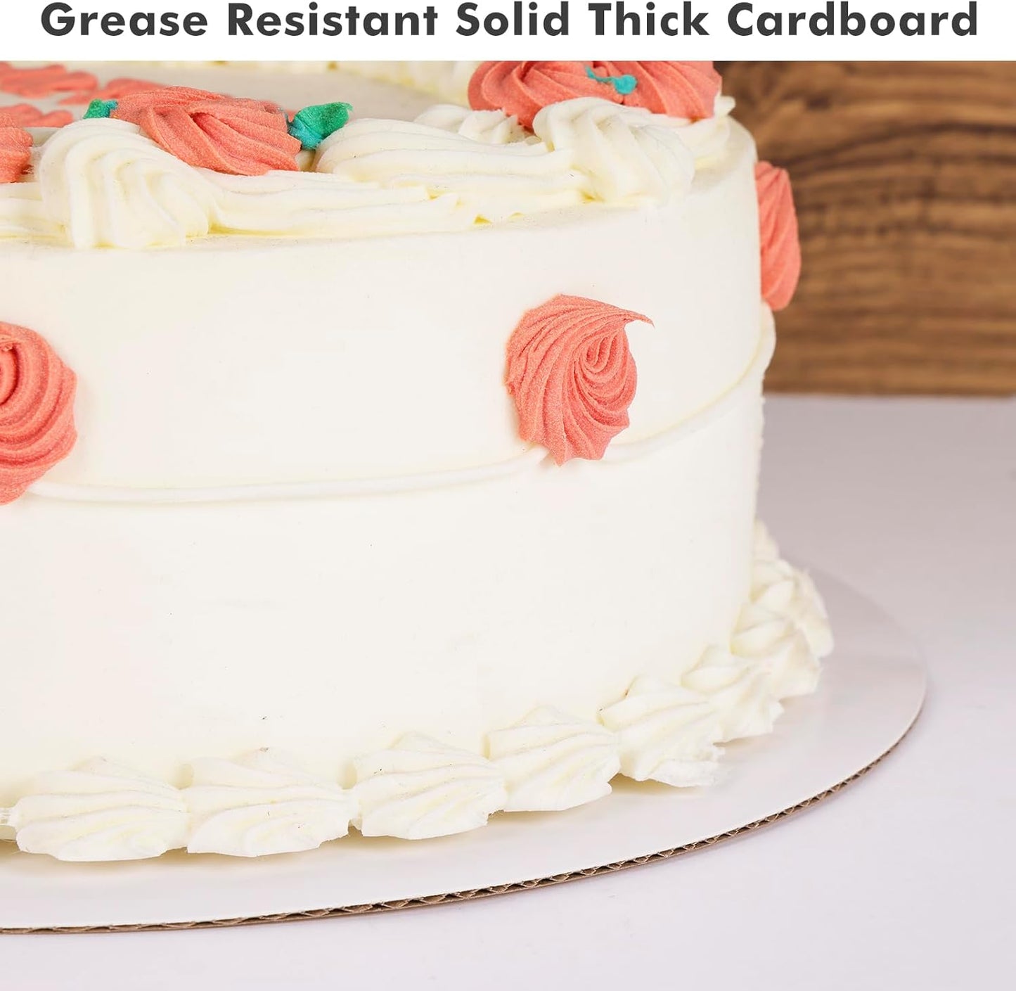Moretoes 15 Sets Cake Boxes, 10x10x5 Inches Bakery Boxes with Cake Boards, 10 Inch with Stickers Disposable Cake Containers with Lids for Valentine's Day Mother's Day Cheesecake, Cakes