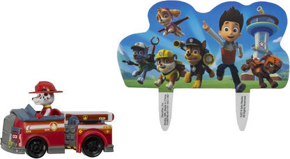 DecoPac Paw Patrol Reporting For Duty Rings, Cupcake Decorations Featuring Chase, Marshall, Skye, And Rubble - 24 Pack