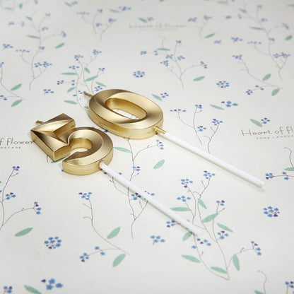 50th Birthday Candles,Gold Number 50 Cake Topper for Birthday Decorations Party Decoration