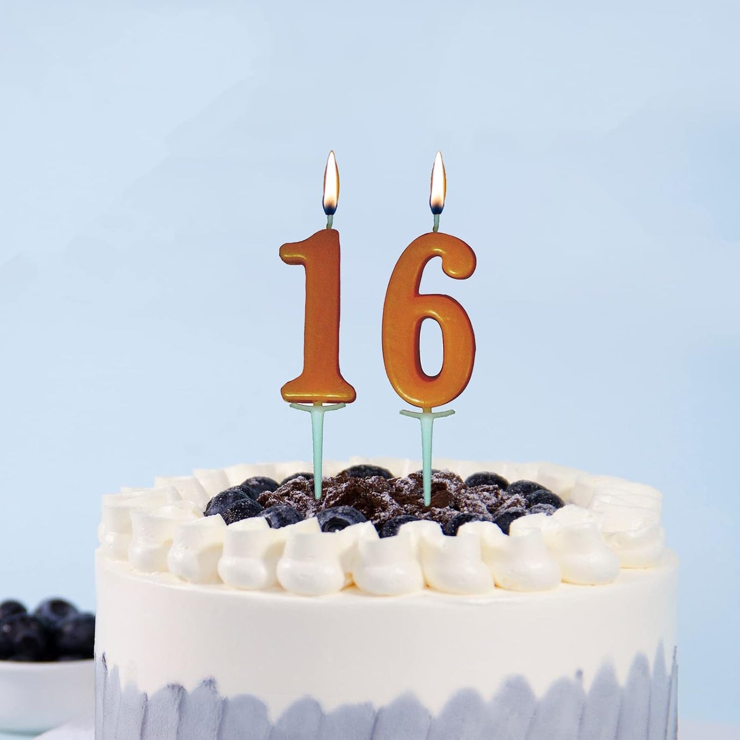 10 Pieces Birthday Numeral Candles, Cake Numeral Candle for Cake Decoration, Number 0-9 Cake Topper Candles Number 0 1 2 3 4 5 6 7 8 9 for Birthday Wedding Anniversary Party Celebration, Black