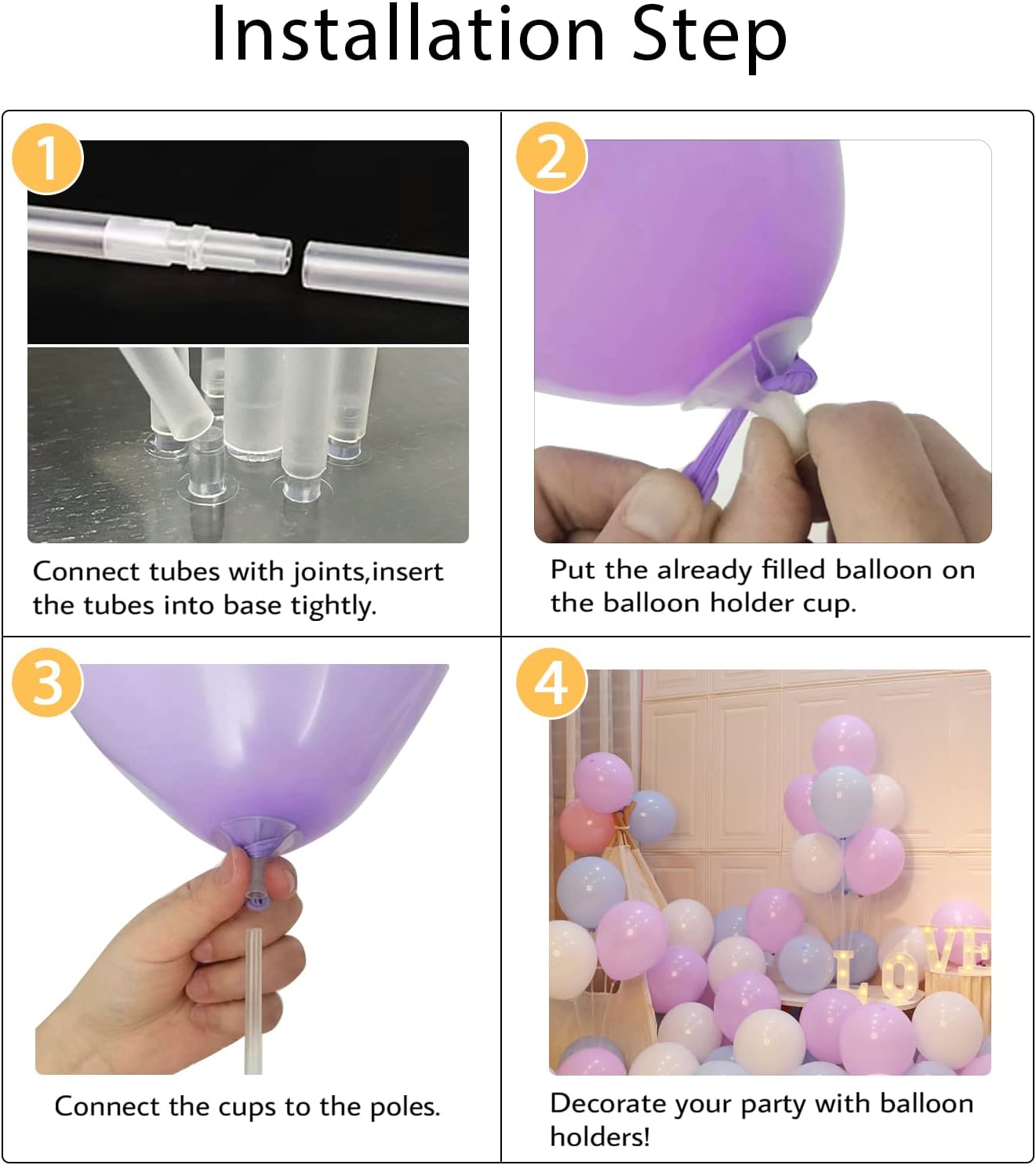 10 Sets of Balloon Stands for Table Balloon Stand Allowing Balloons To Float Without Helium Tank Balloon Holder Decorations for Birthday Party Wedding Festival Christmas