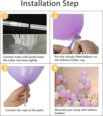 10 Sets of Balloon Stands for Table Balloon Stand Allowing Balloons To Float Without Helium Tank Balloon Holder Decorations for Birthday Party Wedding Festival Christmas
