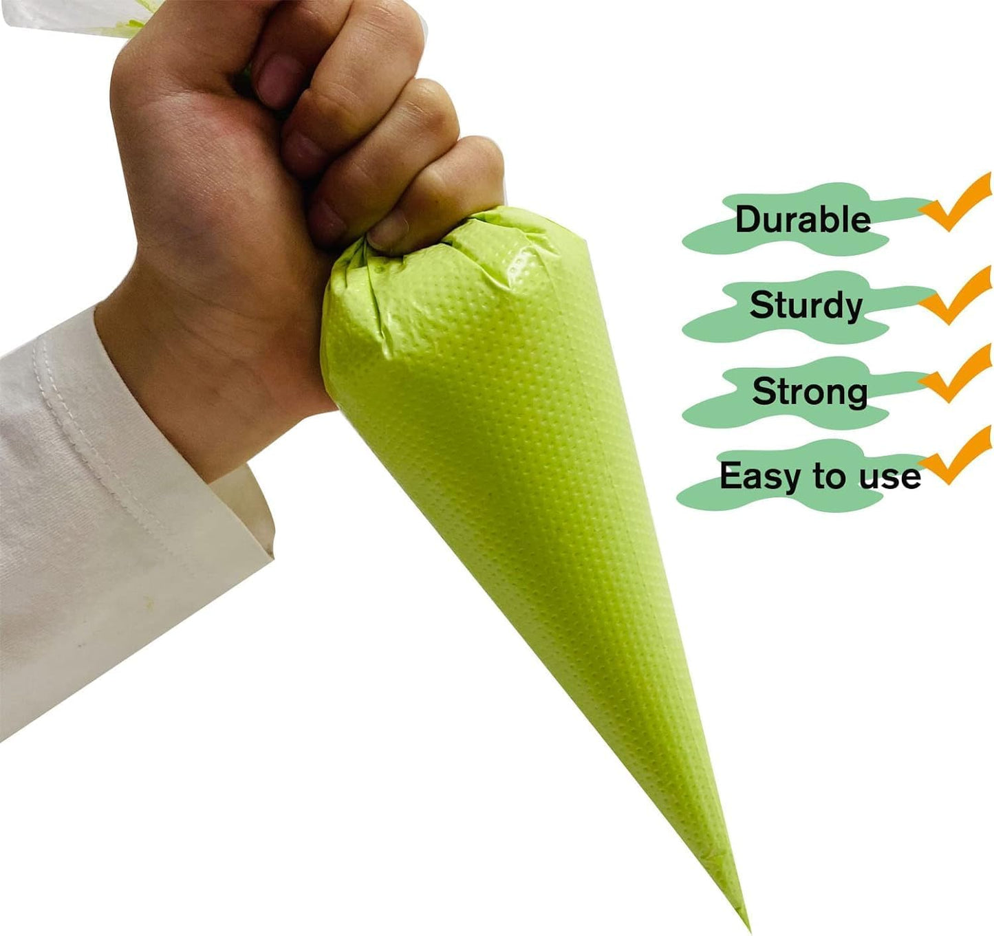 Disposable Small Piping Bags 8 inch, Extra Durable Mini Piping Bags, 100 Anti Burst Pastry Icing Bags -for Cream Frosting, Cake & Dessert Decorations