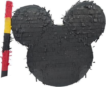 APINATA4U 17.5" Mouse Ears Pinata Kit - Perfect for a Magical Mouse Theme Birthday Party in Classic Black! Includes Stick and Confetti for Extra Fun!