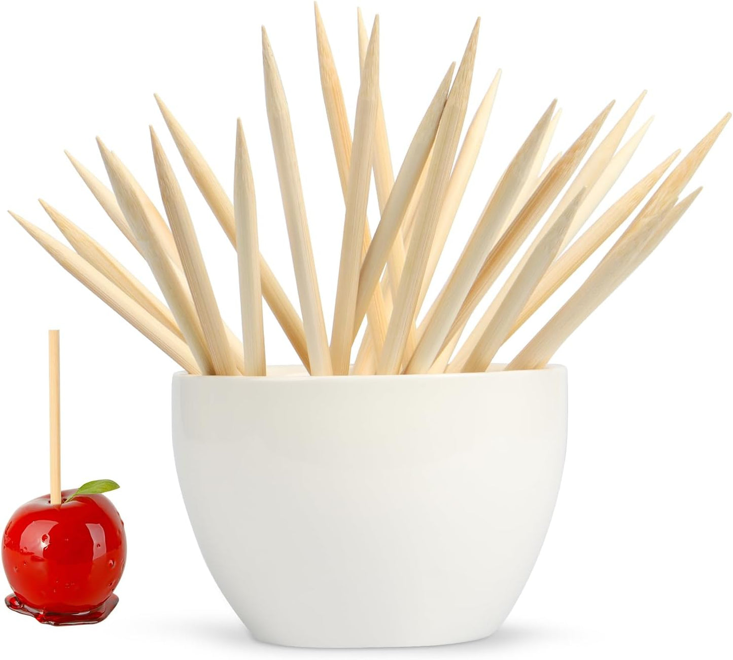 Candy Making Skewer Sticks 6 INCH - Natural Birch Wooden - Perfect for Cotton Candy, Caramel Apples, Cake Pops, and More - 70 Pack - Ideal for Corn Dogs and Sausages - Premium Quality