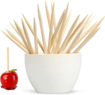 Candy Making Skewer Sticks 6 INCH - Natural Birch Wooden - Perfect for Cotton Candy, Caramel Apples, Cake Pops, and More - 70 Pack - Ideal for Corn Dogs and Sausages - Premium Quality