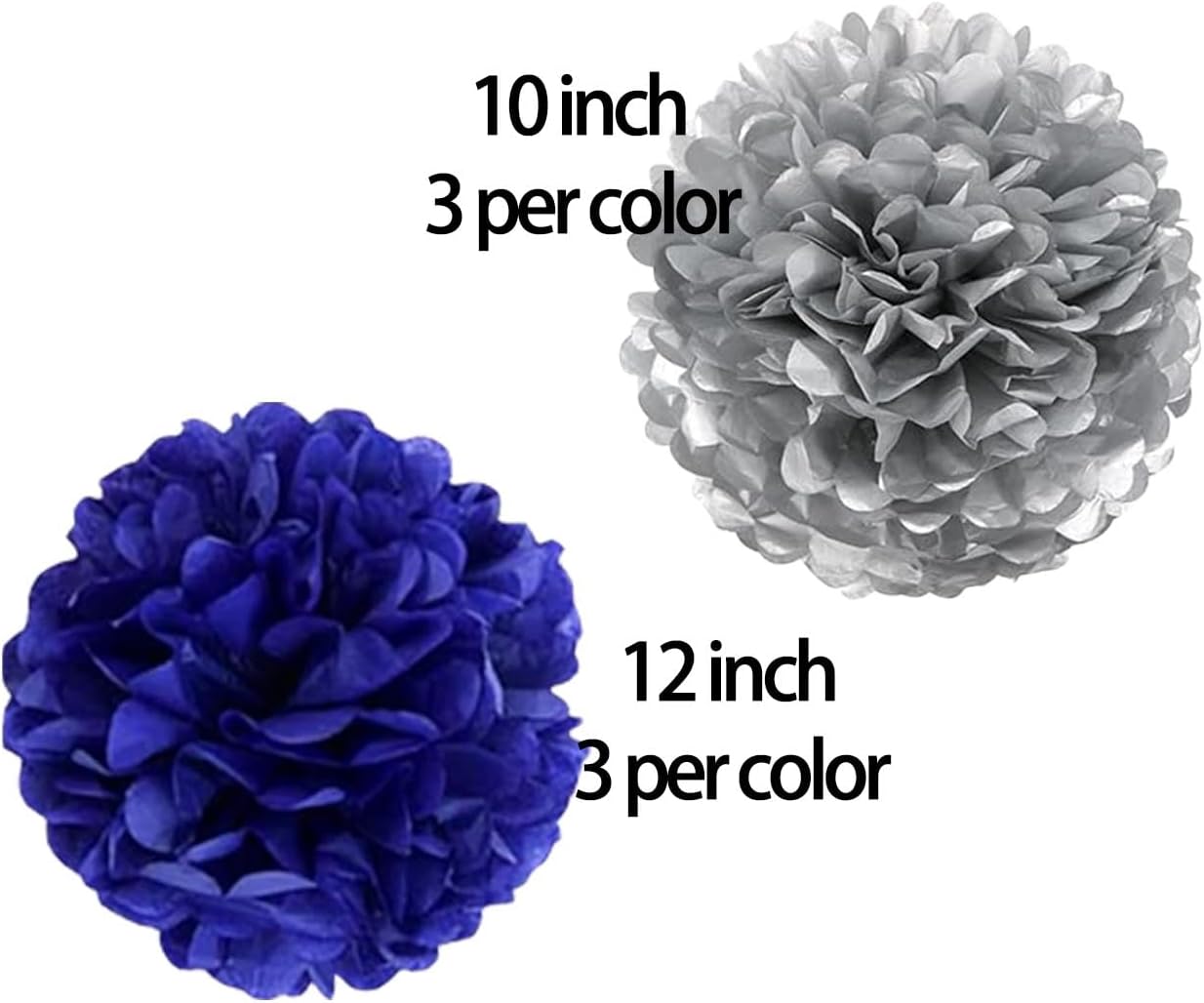 12Pcs Purple and Gold Hanging Tissue Paper Pom Poms,Pompoms Flowers for Ceiling Party Decorations(Purple,Light Purple,Gold)