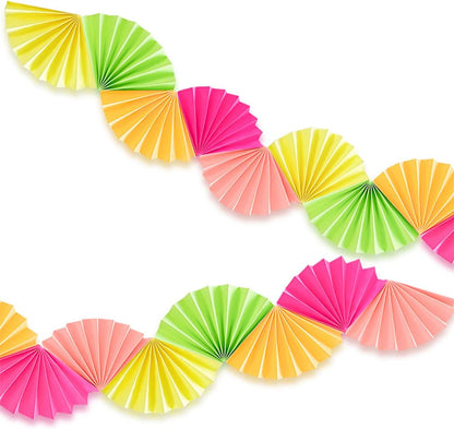 Paper Fan Garland - Paper Fan Garland Party Decorations - Perfect for Birthday Parties, Holiday Decorations, Family Gatherings, Weddings and More (Red)