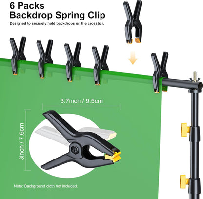 LINCO Lincostore Backdrop Stand for Parties Kit 10x7 ft Adjustable Back Drop Photography Studio Photo Background Support System with Clamps, Sand Bag, Carrying Bag 4172 4174 (10x7 ft)