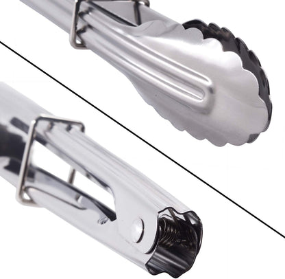 HINMAY Stainless Steel Serving Tongs Grilling Tongs for Cooking Camping Barbecue (12-Inch 3 Pieces)