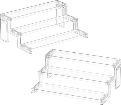 Lifewit Cupcake Stand, Perfume Cologne Organizer, Tool-Free Assembly, Display Riser, Spice Rack, Figurine Holder, Makeup Storage, Room Decor, Party Decorations, Clear, 12″ 3 Tier, 1 Pcs