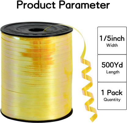 BEISHIDA 500 Yards Red Ribbon Crimped Curling, Balloon String Shiny Metallic Roll for Gift Wrapping Ribbon for Birthday Valentines Day Wedding Mother's Day Party Decorations