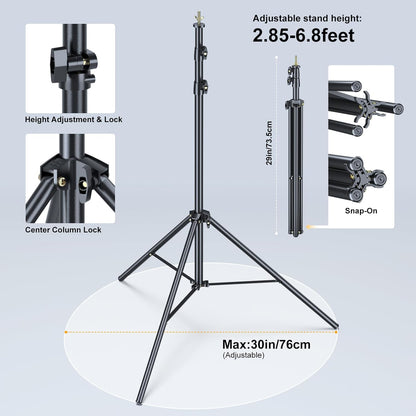 LINCO Lincostore Backdrop Stand for Parties Kit 10x7 ft Adjustable Back Drop Photography Studio Photo Background Support System with Clamps, Sand Bag, Carrying Bag 4172 4174 (10x7 ft)