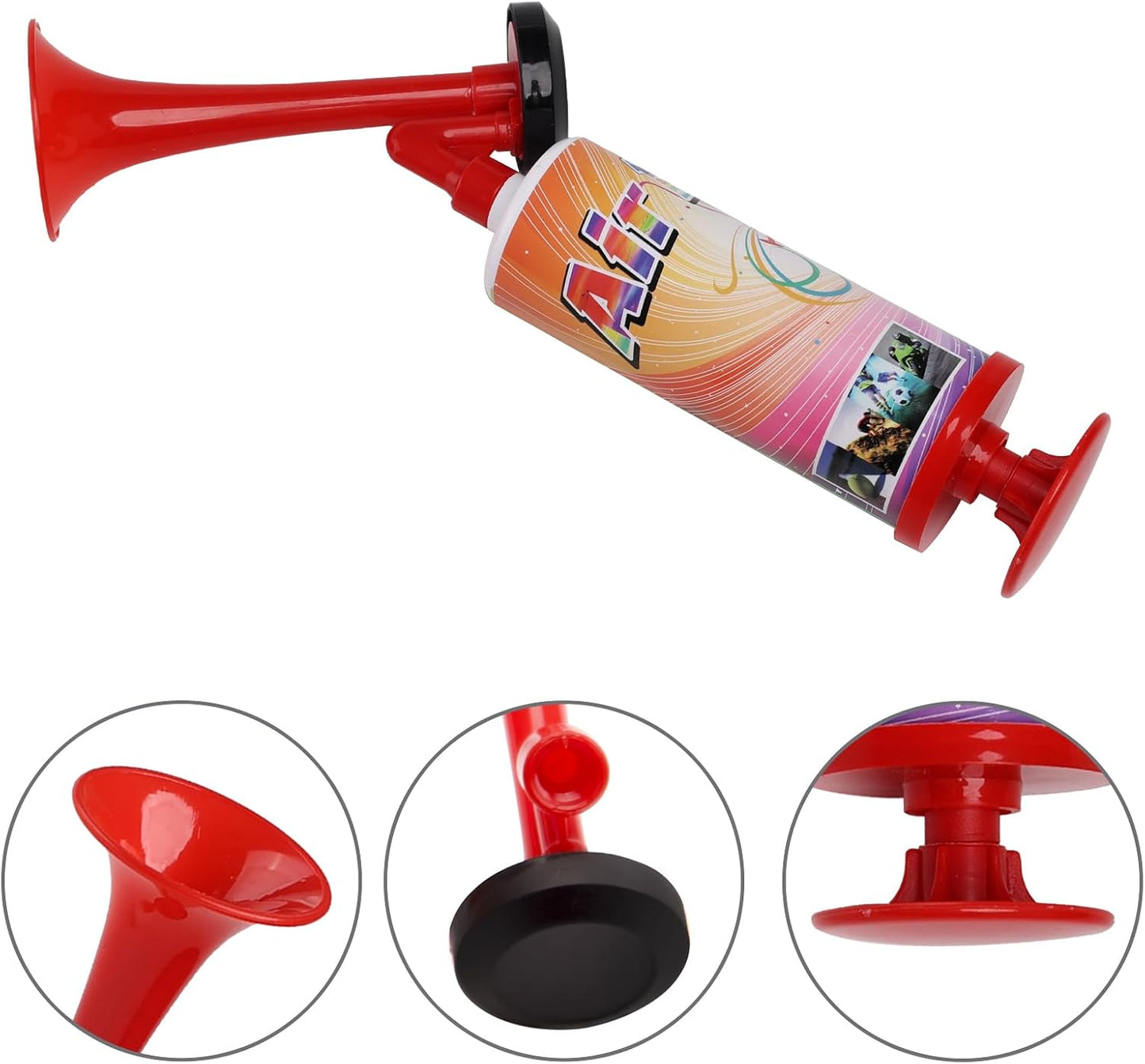 Noise Makers Prank Kit, Set of 2 Mini Air Horns, Loud Sound Non-Toxic Party Horns for Children, Fun Birthday Party Favors and Goodie Bag Fillers for Kids (Mini handheld air horn 2pcs)