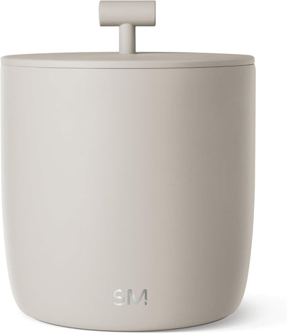 Simple Modern Vacuum Insulated Ice Bucket with Lid and Scoop | for Cocktail, Champagne, Wine, Beer, & Hosting | Stainless Steel 100oz Capacity for Large Parties | Rocks Collection | Midnight Black
