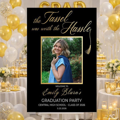 Personalized 2026 Graduation Party Welcome Sign, Minimalist Grads Decor, Class of 2026 Graduation Party Poster, Custom Graduation Party Sign, Congrats Grad Decorations Design 2