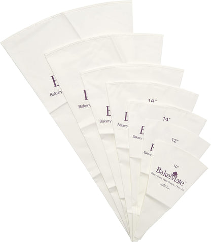 Reusable Pastry Bag, 16", Double-Coated Polyurethane Cake Piping Bag, Reinforced Bottom, Stitched Boarder, For Piping Frosting on Cakes, Cupcakes, and Cookies - 16"