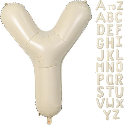 Cream Letter A Balloons,40 Inch Balloons Letter A Mylar Helium Large A Balloon for Birthday Party Anniversary Decorations