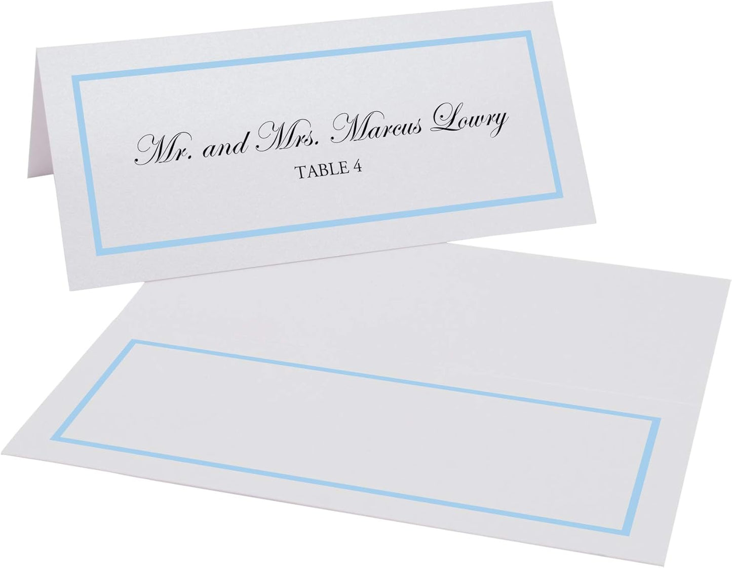 Single Line Border Printable Place Cards, Gold (Choose Color), Set of 60 (10 Sheets), Laser & Inkjet Printers - Wedding, Party, Dinner, and Special Events - Made in the USA