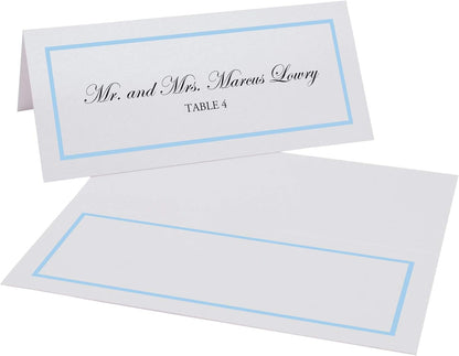 Single Line Border Printable Place Cards, Gold (Choose Color), Set of 60 (10 Sheets), Laser & Inkjet Printers - Wedding, Party, Dinner, and Special Events - Made in the USA