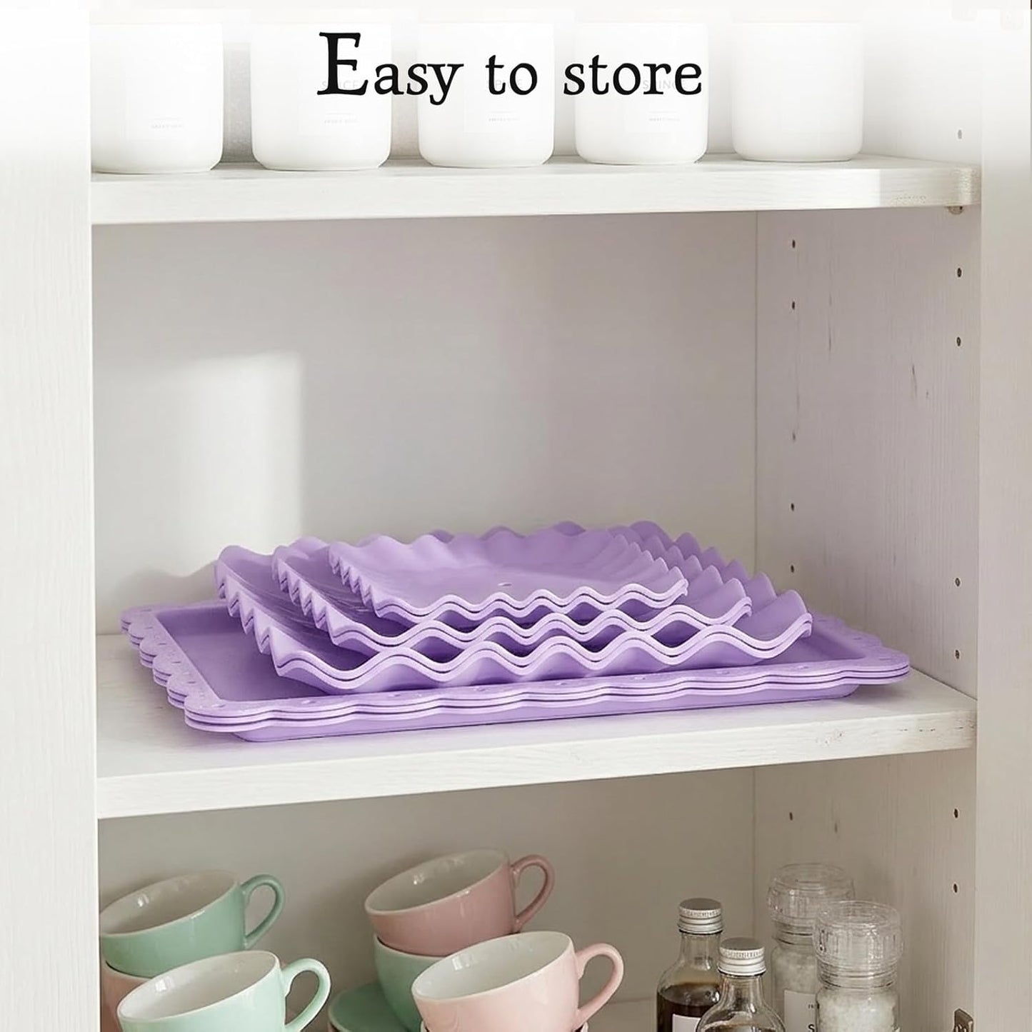 NWK 5 Piece Cake Stand Set with 2 x Large 3-Tier Cupcake Stands, 3 x Appetizer Trays, for Wedding Birthday Baby Shower Tea Party Decorations (White)