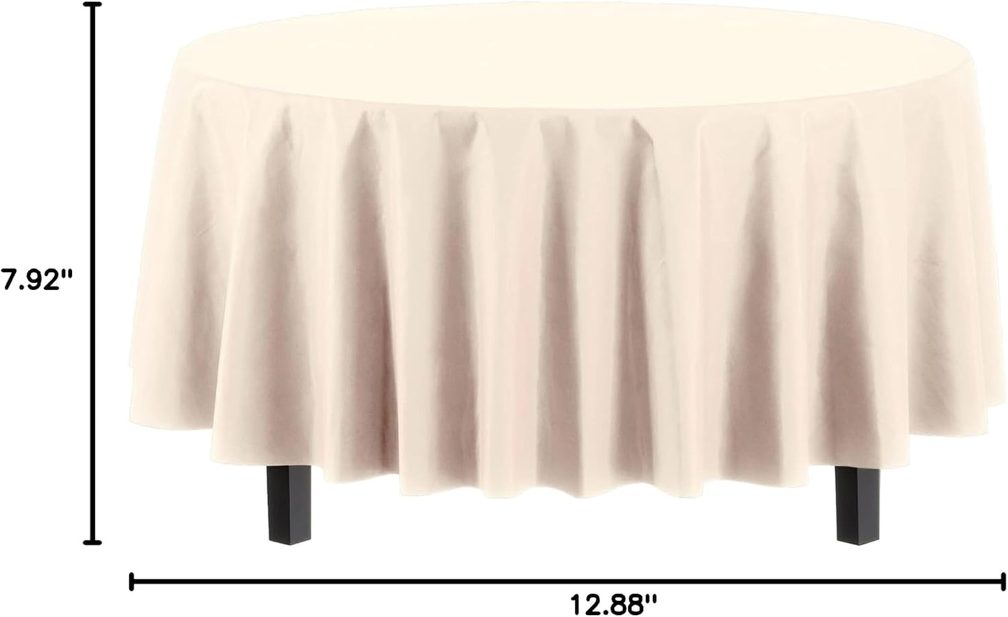 12-Pack Premium Plastic Tablecloth 54in. x 108in. Rectangle Table Cover - Dark Blue - Colors A