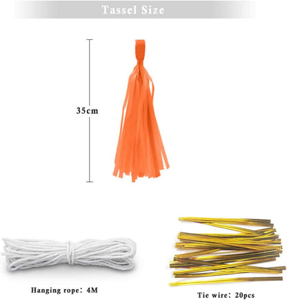 9.8in Blue Tissue Paper Tassel DIY Hanging paper decorations Party Garland Decor for Party Decorations Wedding,Festival,Baby Shower Decoration 20PCS25cm