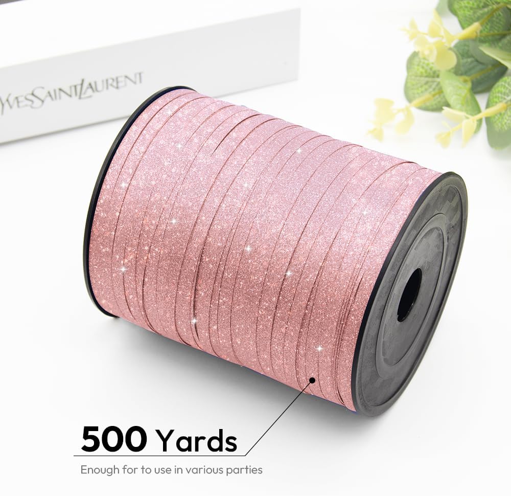 KMER LIFE Premium Red Curling Ribbon, 1/5" Wide x 500 Yards Christmas Curling Ribbons for Gift Wrapping, Party Decoration, Balloon String, Ribbons for Florist Flower (1 Roll)