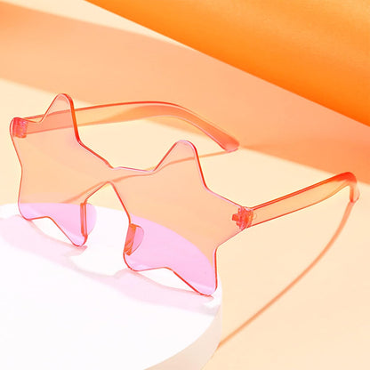 LIULIUBTY Star Shaped Sunglasses, Heart Sunglasses for Bachelorette Party, Colorful Party Favors