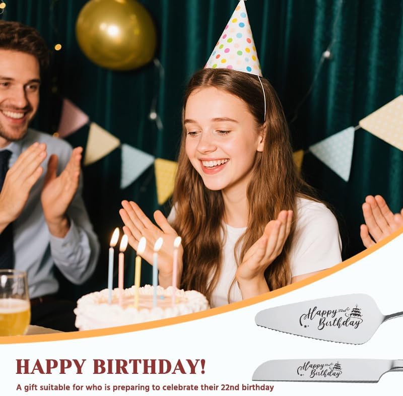 Cake Knife and Server Set for Birthday Party 60 Year Old Birthday Gift for Dad Mom Engraved Knives Servers Grandma Grandpa 60th Bday Gifts for Men Women 60 Yrs Old Bday Presents for Aunt Uncle
